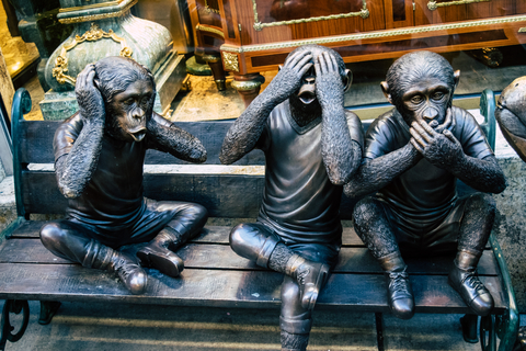 Hear no evil, speak no evil, see no evil , 3 wise monkeys statues.