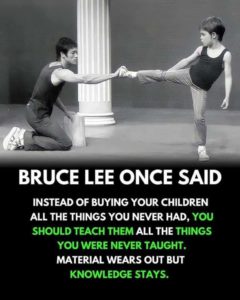 knowledge is power, Bruce Lee