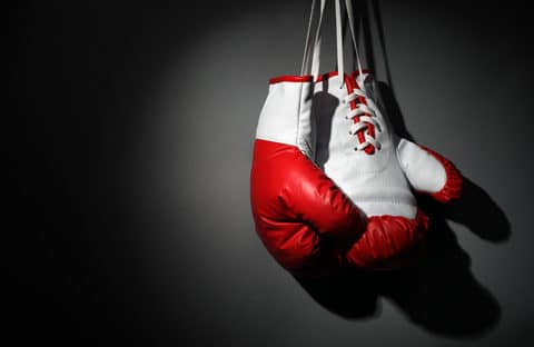 self-defense, hanging pair of boxing gloves